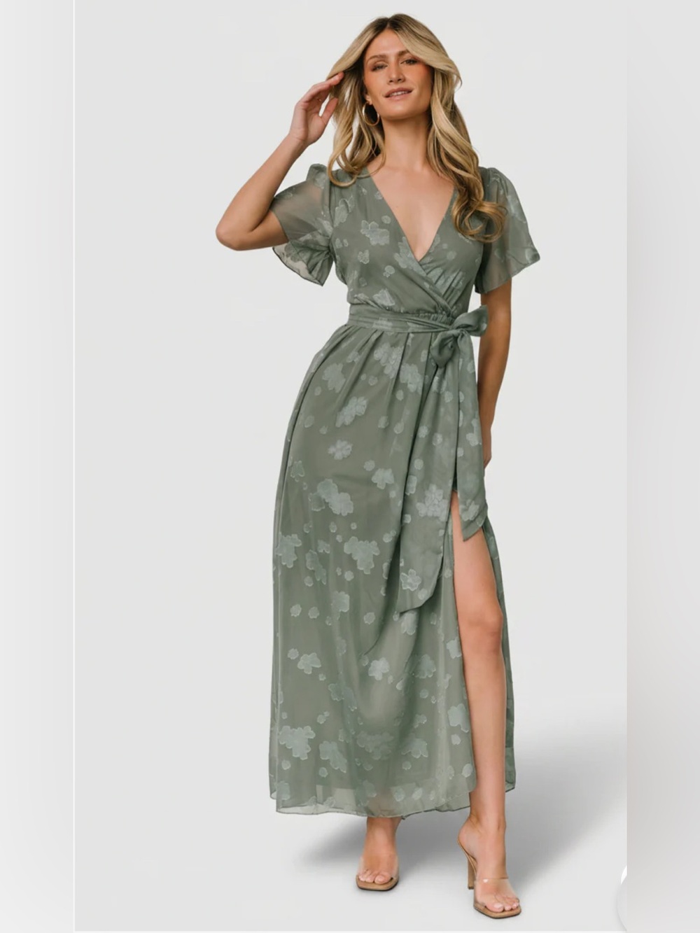 Baltic Born Faye Maxi Dress Eucalyptus Green, XS